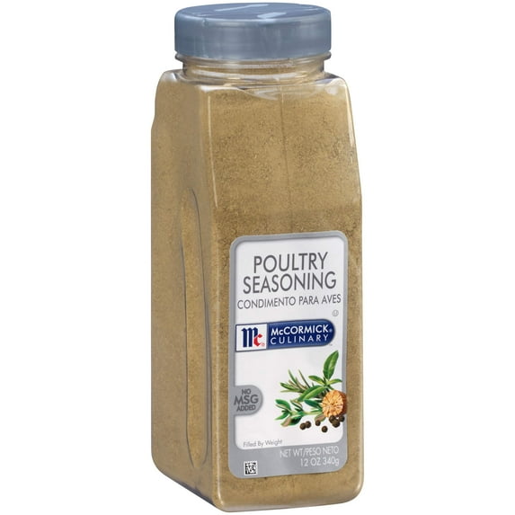 McCormick Culinary PoultryEGSC Seasoning, 12 oz - One 12 Ounce Container of Poultry Seasoning Spice with No MSG for Chicken Turkey, Stuffing and Casserole Recipes