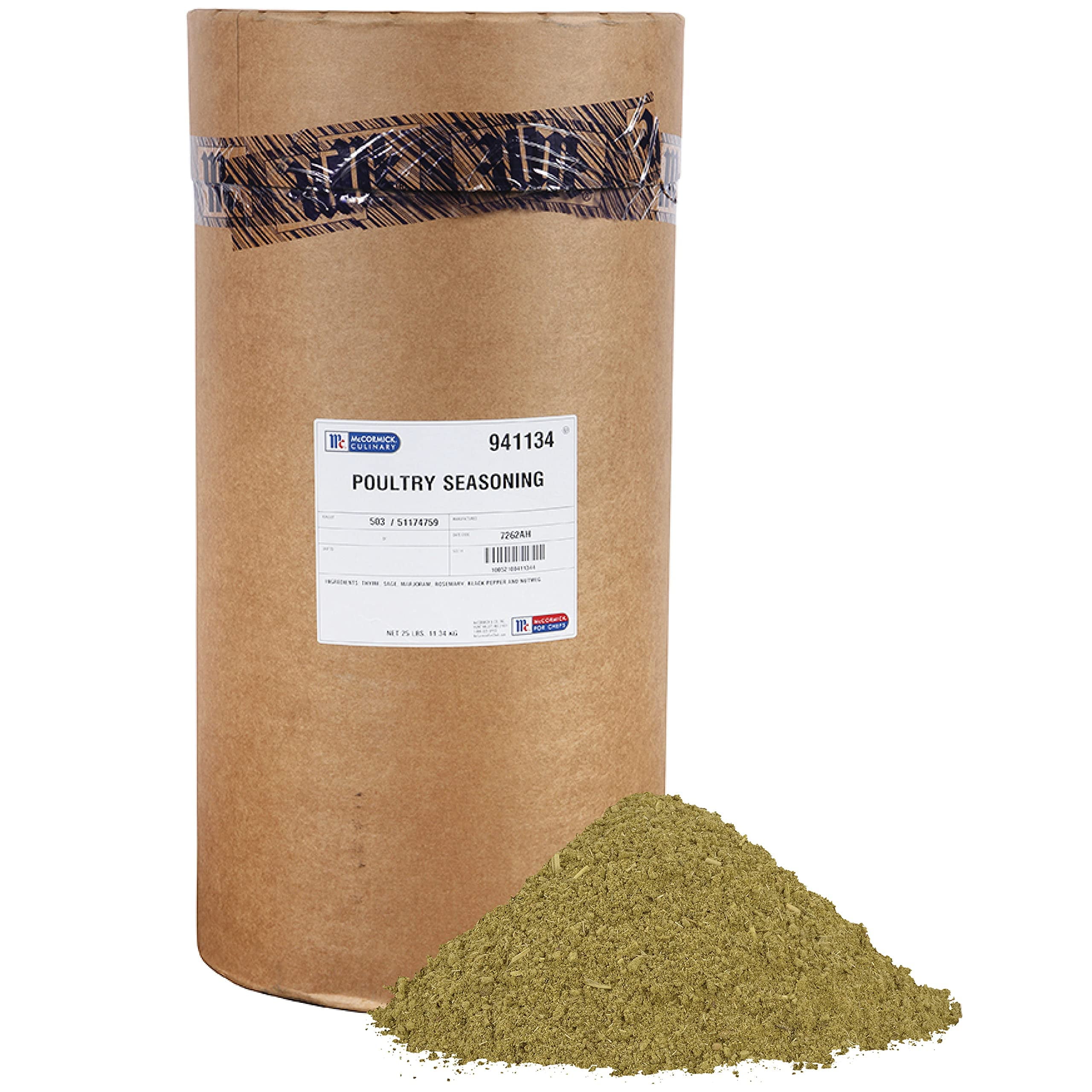 Mccormick Culinary Poultry Seasoning, 25 Lb One 25 Pound Container Of