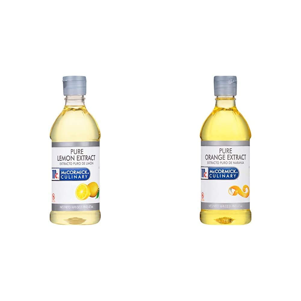 Mccormick Culinary Pure Lemon Extract, 16 Fl Oz & Pure Orange Extract
