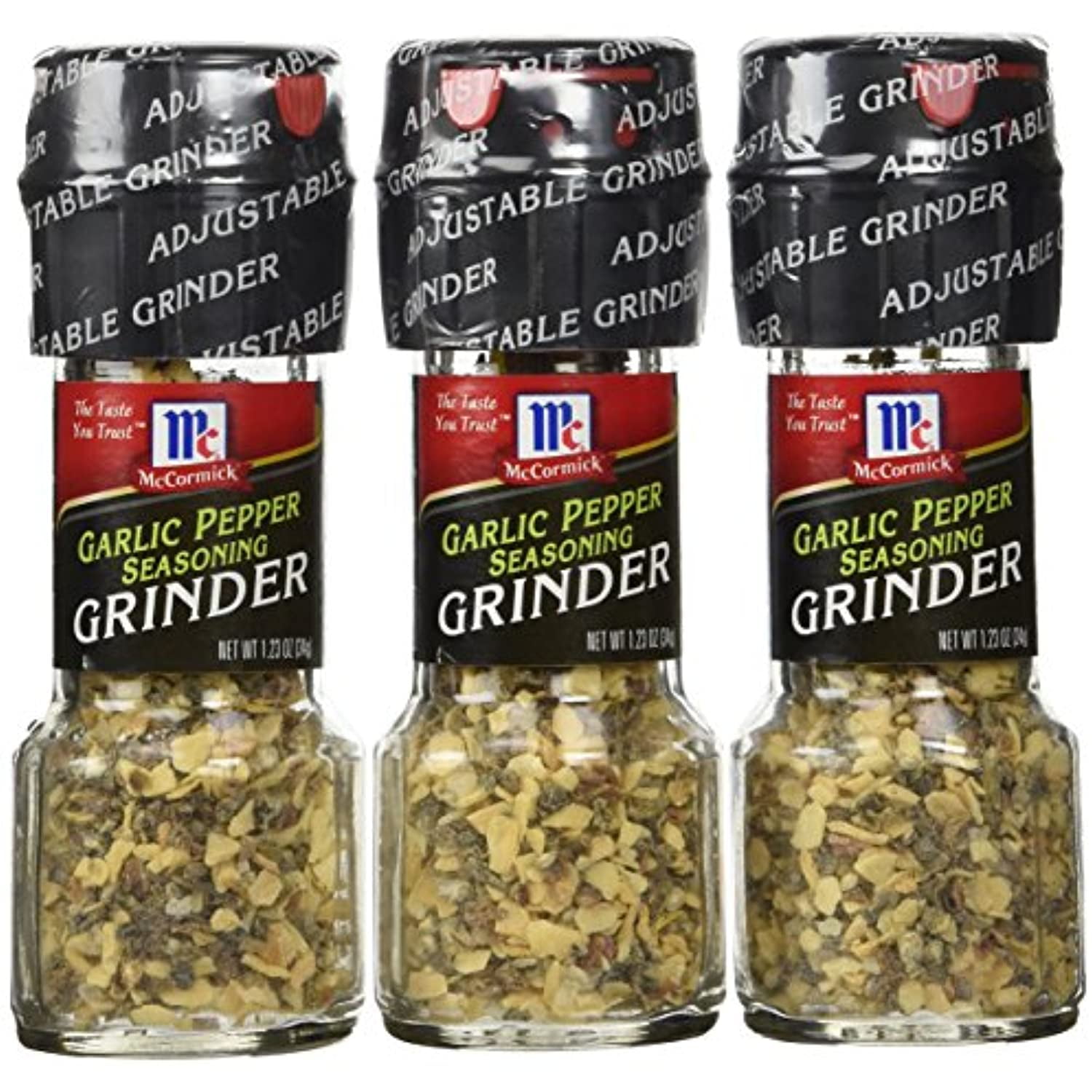 Mccormick Garlic Pepper Seasoning Grinder, 1.23 Oz(3Pack)