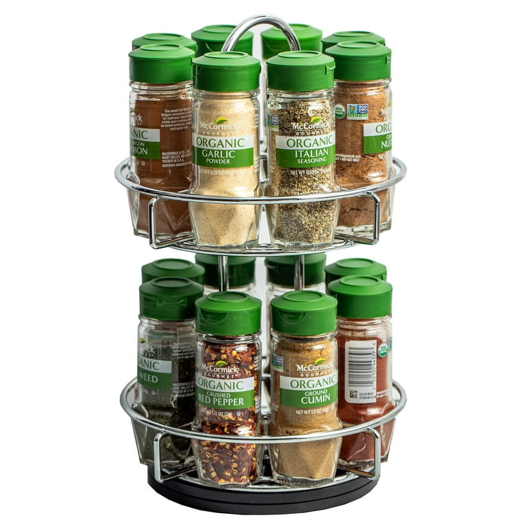 McCormick Gourmet Organic Wood Spice Rack, 24 Herbs & Spices, Holiday –  KITCHEN BATH DISTRIBUTORS