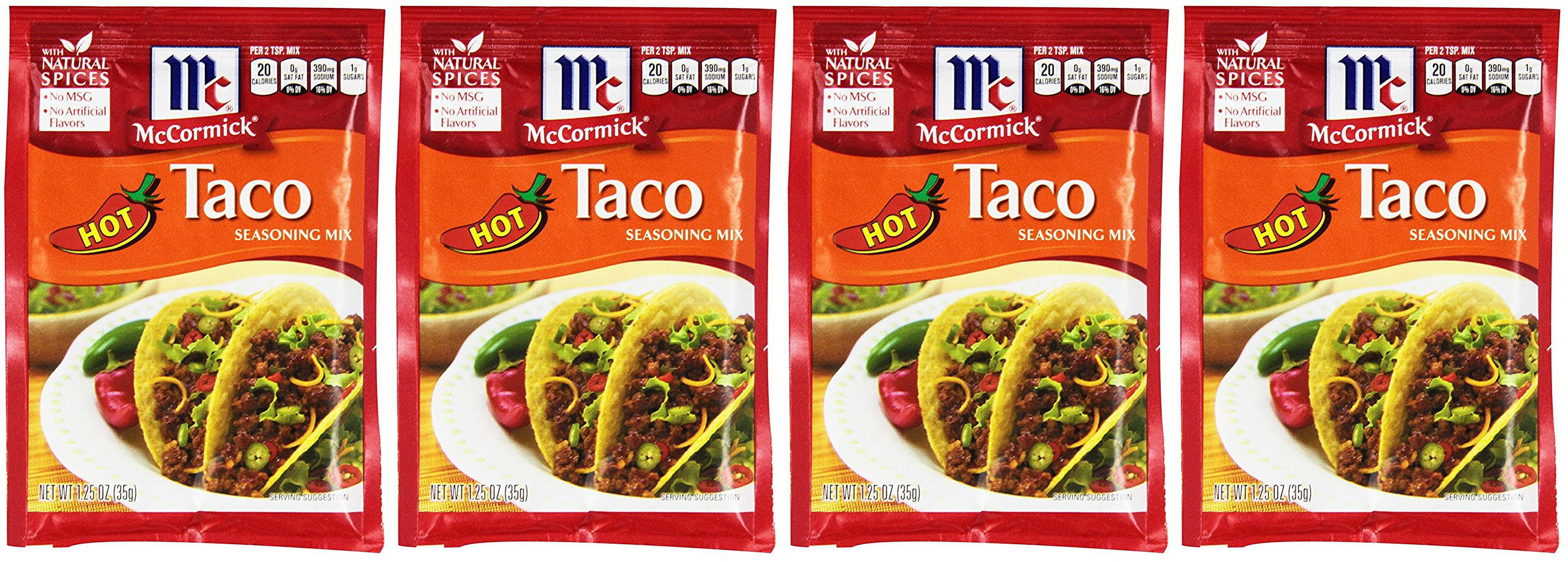 Mccormick Hot Taco Seasoning (1.25 Oz) 4 Pack