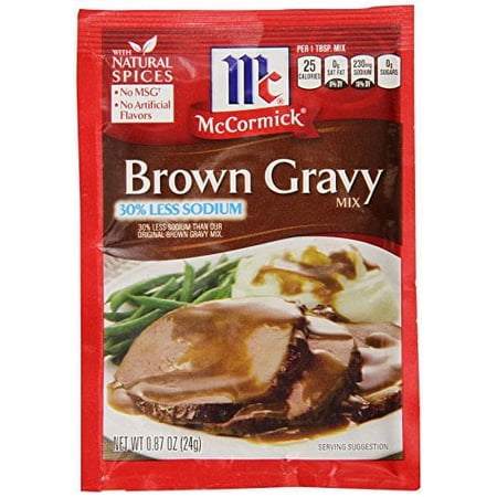 McCormick Less Sodium Brown Gravy Mix (Pack of 10)