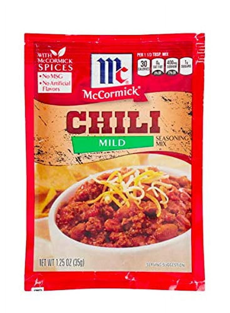 Mccormick Mild Chili Seasoning Mix (1.25 Oz Packets) 4 Pack