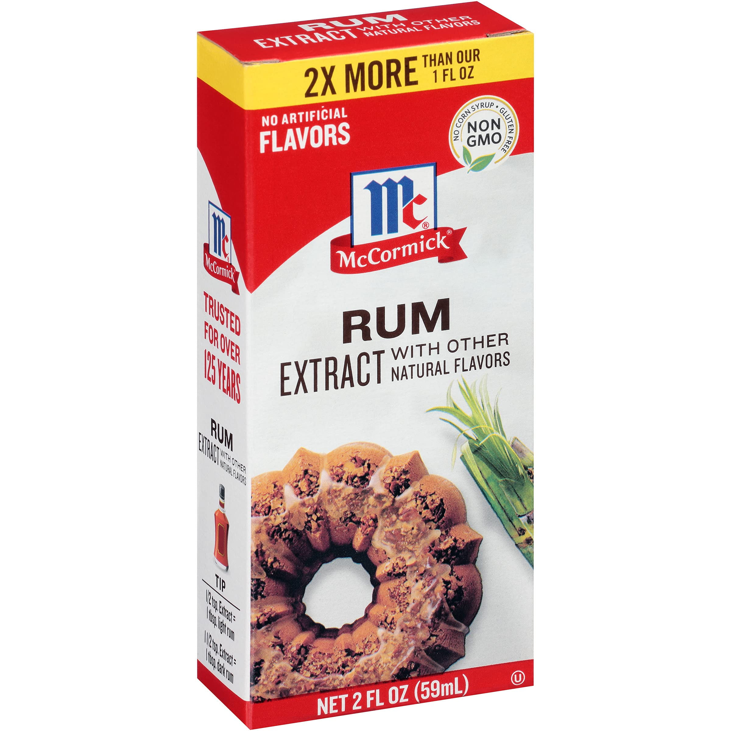 Mccormick Rum Extract With Other Natural Flavors, 2 Fl Oz