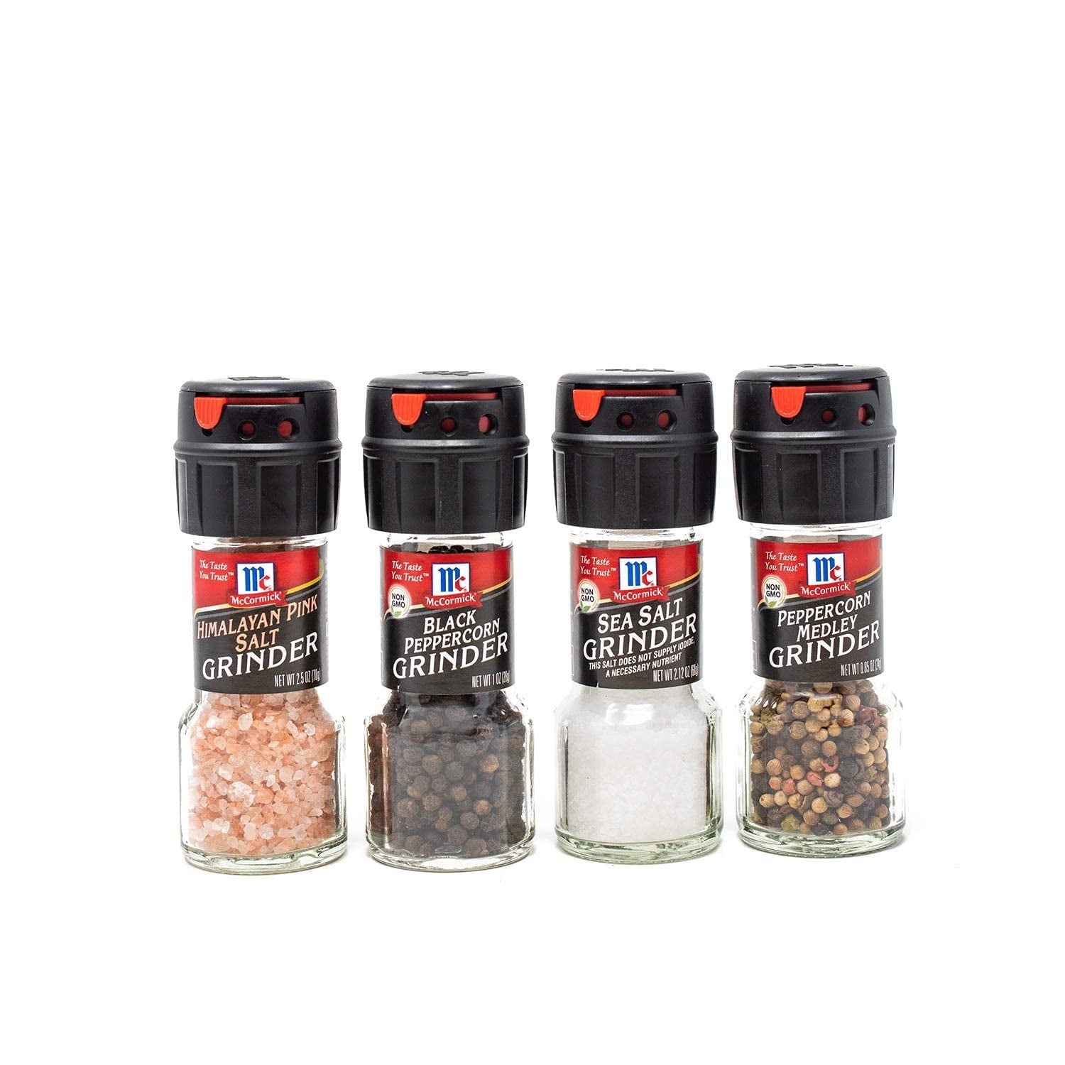 4-Piece Salt and Pepper Grinder Variety Pack