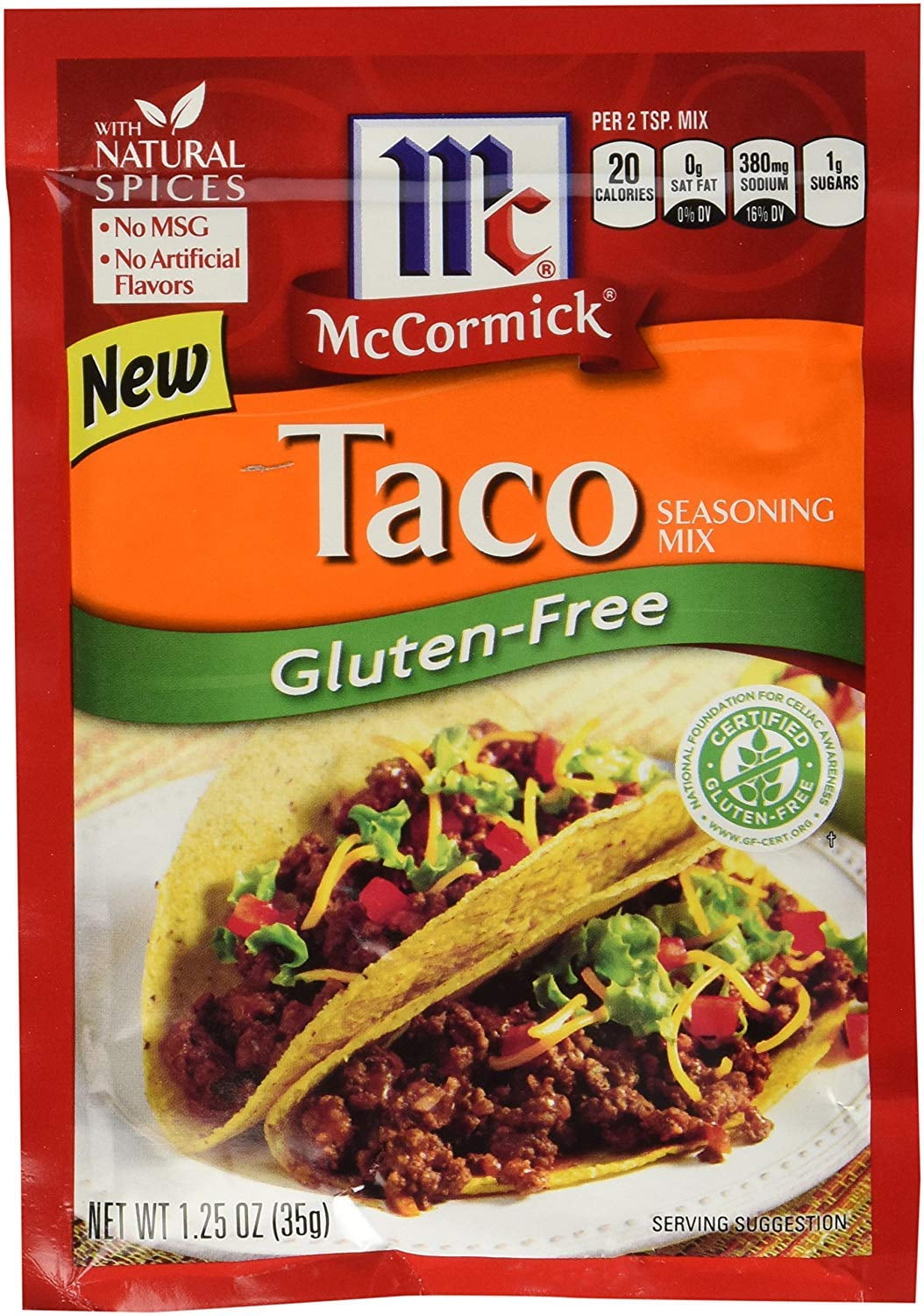 Mccormick Seasoning Mix GlutenFree Taco 1.25Oz Pack Of 3
