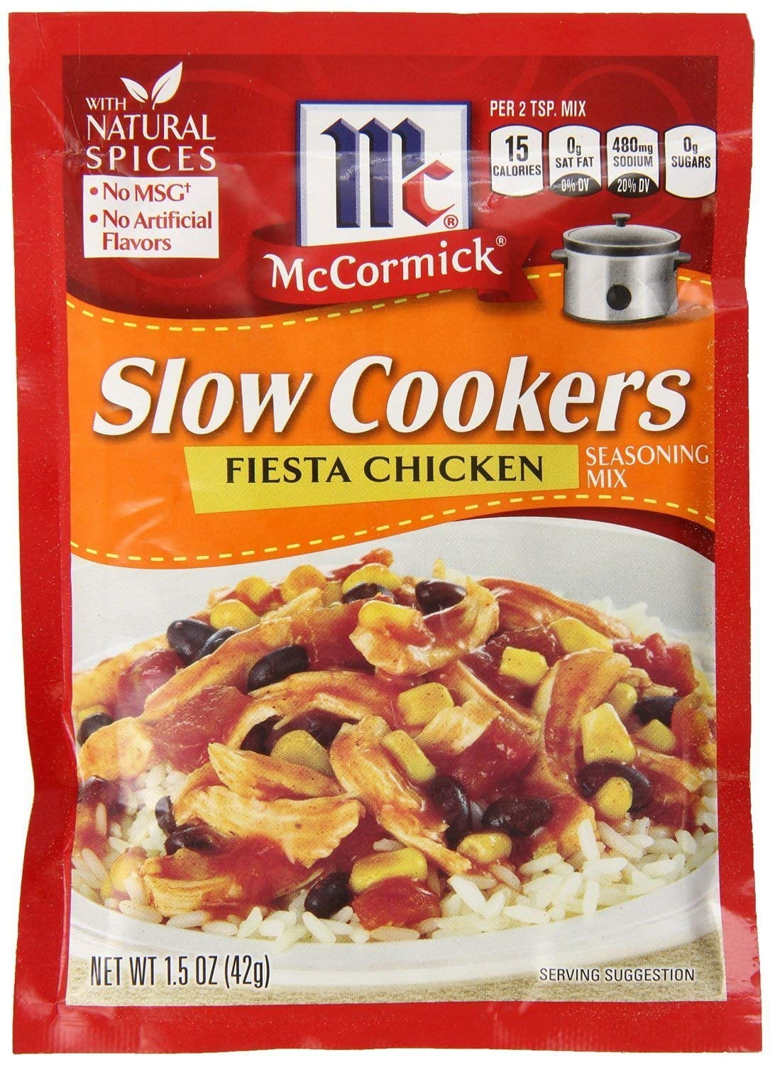 Mccormick Slow Cookers Fiesta Chicken Seasoning Mix (Pack Of 2) 1.5 Oz ...