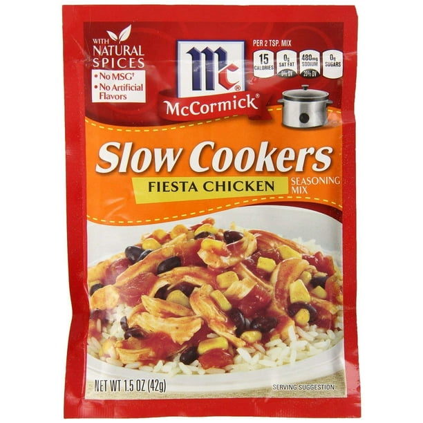 Mccormick Slow Cookers Fiesta Chicken Seasoning Mix (Pack Of 2) 1.5 Oz