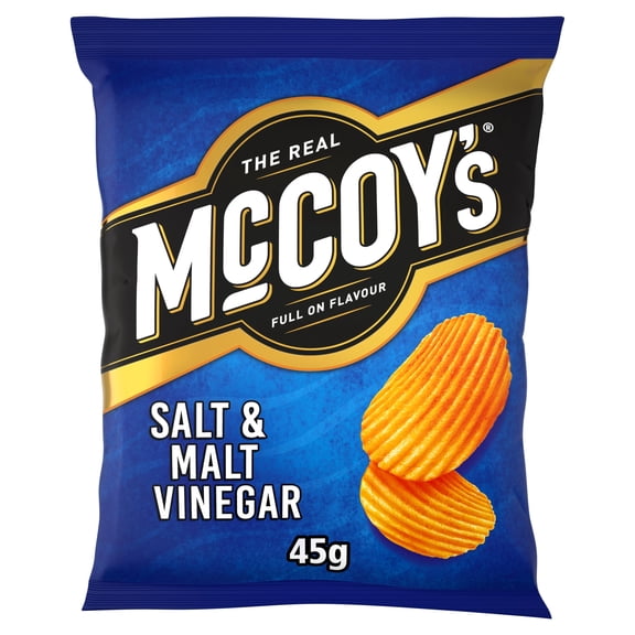 Mccoy's Salt & Vinegar Grab Bag Crisps 45G, Imported from Britain