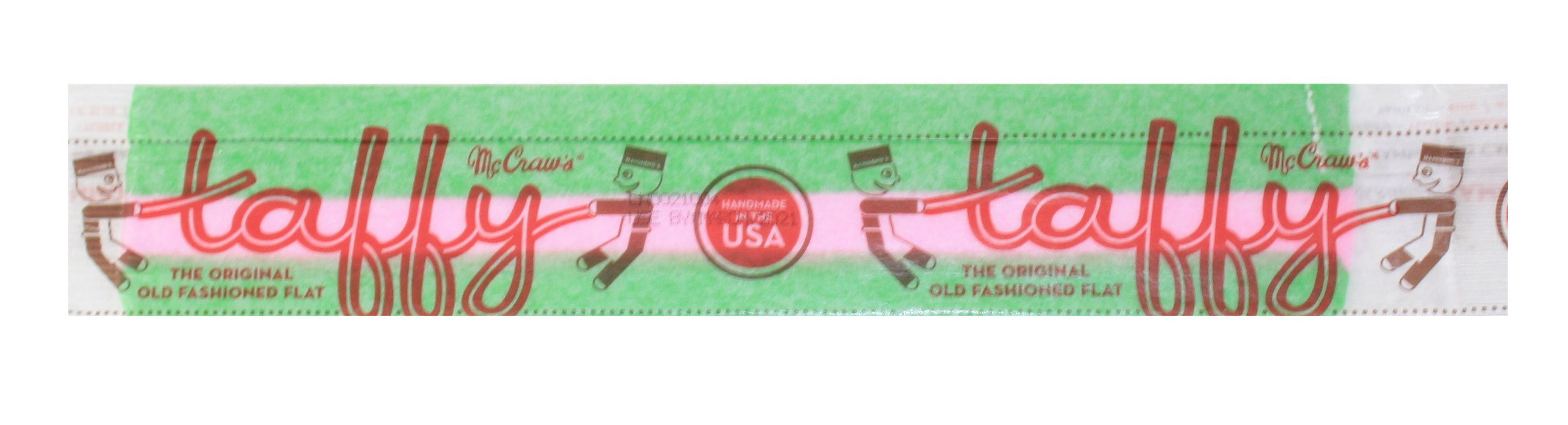 Mccraw's 3Pack McCraws Huge Flat Taffy Cotton Candy (Green/Pink