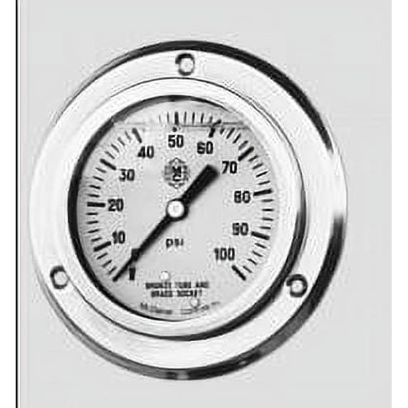 Mcdaniel Controls KIP-GF-0-600 - 2.5 In. Stainless Steel Panel Mount Guage