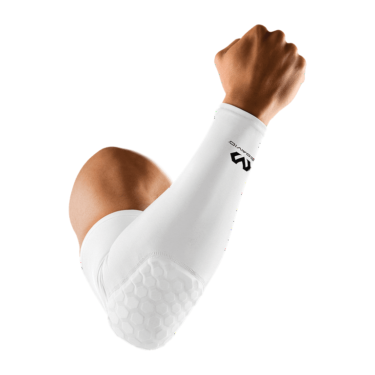 Mcdavid 6500 Hex Padded Arm Sleeve, Compression Arm Sleeve w/ Elbow Pad for  Football, Volleyball, Baseball Protection, Youth & Adult Sizes 