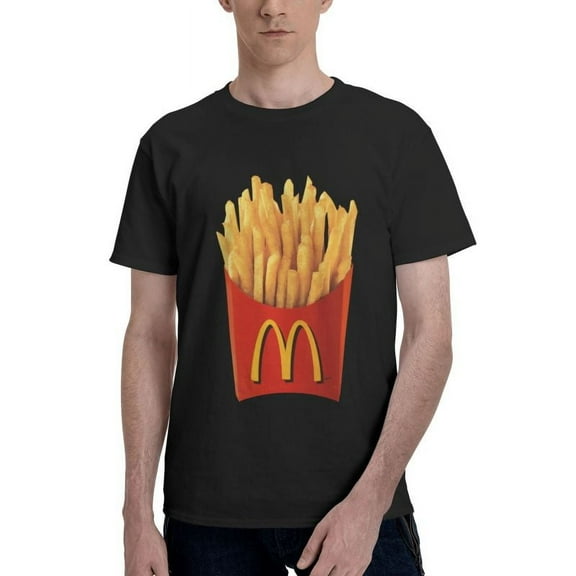 Mcdonald'S Logo Men'S Basic Short Sleeve T-Shirt Fad Black Small