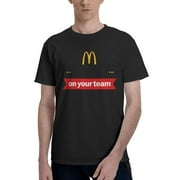 McdonaldS Logo MenS Basic Short Sleeve T-Shirt Fad Black Small