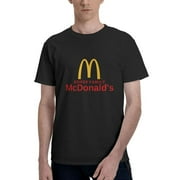 McdonaldS Logo MenS Basic Short Sleeve T-Shirt Fad Black Small
