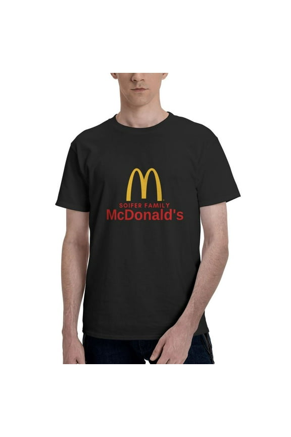 Mcdonald'S Logo Men'S Basic Short Sleeve T-Shirt Fad Black Small