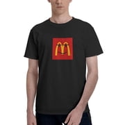 McdonaldS Logo MenS Basic Short Sleeve T-Shirt Fad Black Small