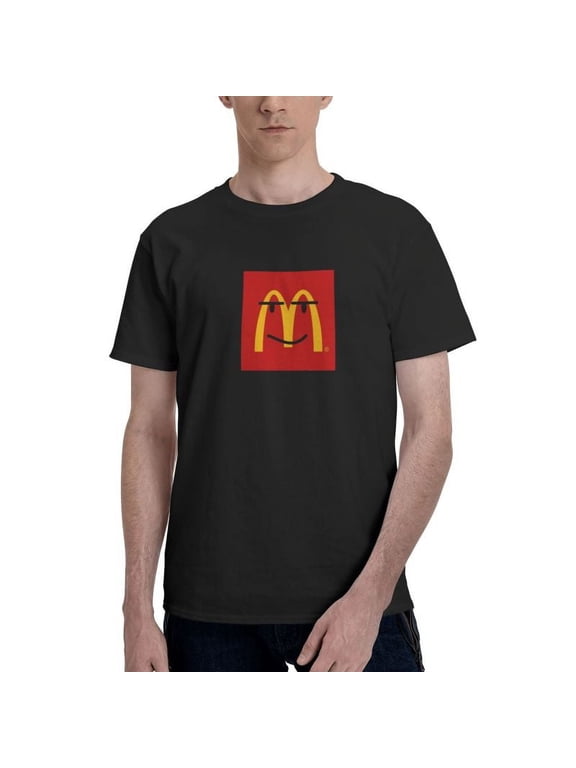 Mcdonald'S Logo Men'S Basic Short Sleeve T-Shirt Fad Black Small