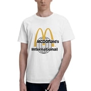 Mcdonald'S Logo Men'S Basic Short Sleeve T-Shirt Fad White Xx-Large