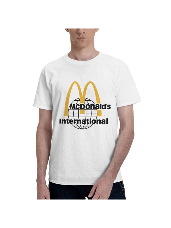 Mcdonald'S Logo Men'S Basic Short Sleeve T-Shirt Fad White Xx-Large