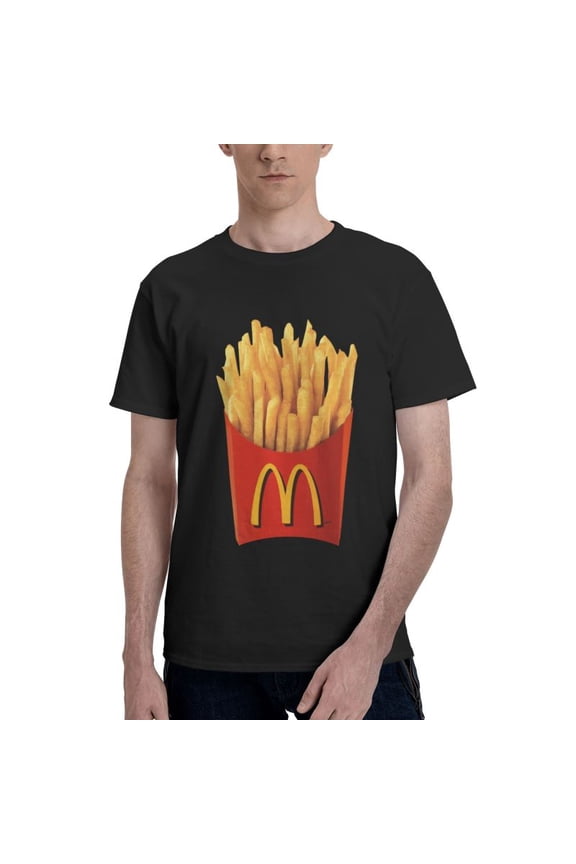 Mcdonald'S Logo Men'S Basic Short Sleeve T-Shirt Fashion Black Xx-Large