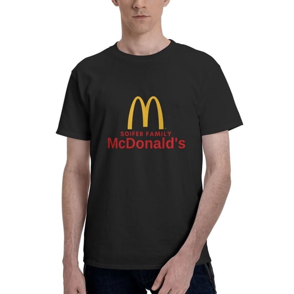 Mcdonald'S Logo Men'S Basic Short Sleeve T-Shirt Vogue Black 3x-Large