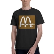 McdonaldS Logo MenS Basic Short Sleeve T-Shirt Vogue Black Large