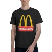 McdonaldS Logo MenS Basic Short Sleeve T-Shirt Vogue Black Medium