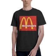 McdonaldS Logo MenS Basic Short Sleeve T-Shirt Vogue Black Medium