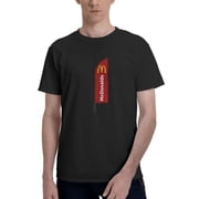 McdonaldS Logo MenS Basic Short Sleeve T-Shirt Vogue Black Medium