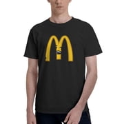 McdonaldS Logo MenS Basic Short Sleeve T-Shirt Vogue Black Small
