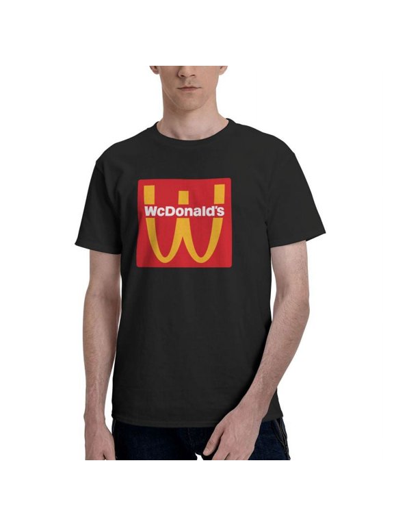 Mcdonald'S Logo Men'S Basic Short Sleeve T-Shirt Vogue Black Small
