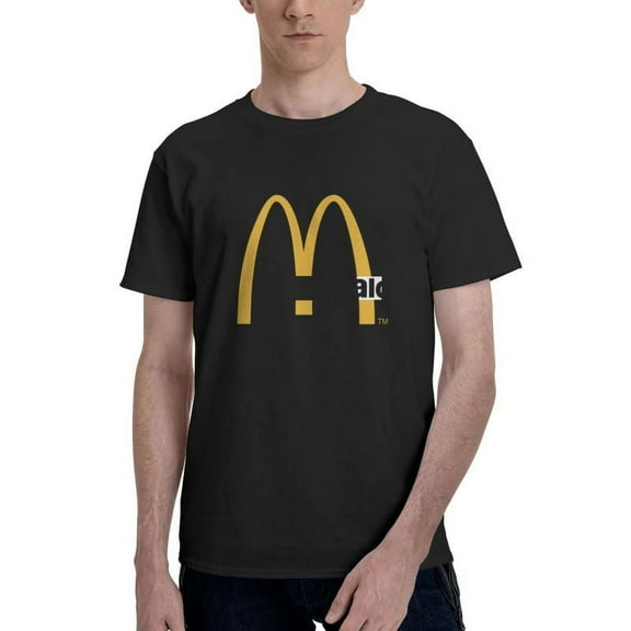 Mcdonald'S Logo Men'S Basic Short Sleeve T-Shirt Vogue Black Small