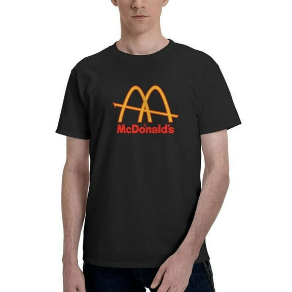 Mcdonald'S Logo Men'S Basic Short Sleeve T-Shirt Vogue Black Small