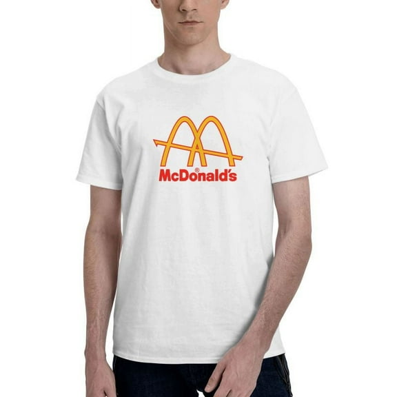 Mcdonald'S Logo Men'S Basic Short Sleeve T-Shirt Vogue White 3x-Large