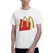 McdonaldS Logo MenS Basic Short Sleeve T-Shirt Vogue White 4x-Large