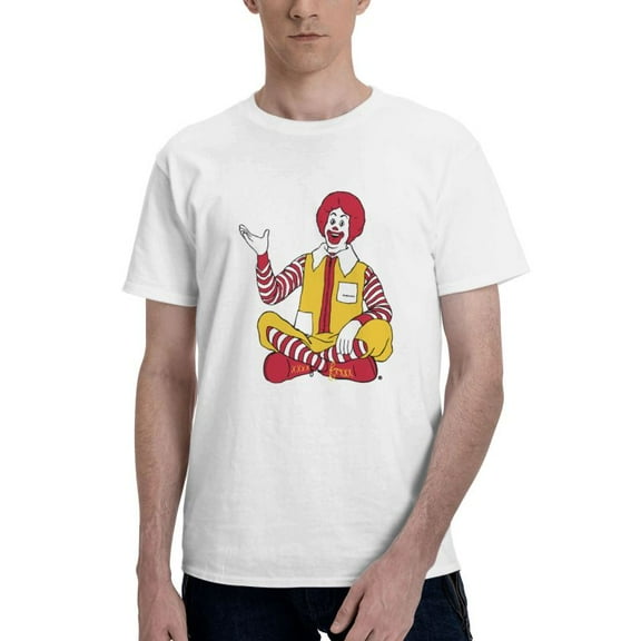 Mcdonald'S Men'S Basic Short Sleeve T-Shirt Fashionable White Xx-Large