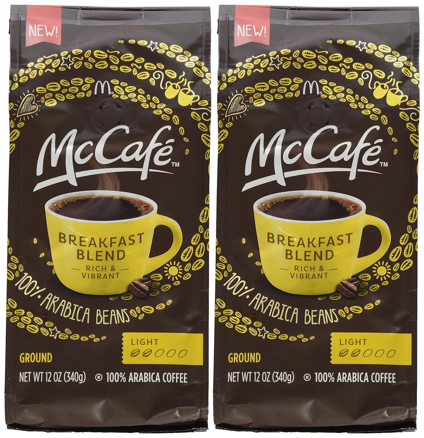 McCaf√©, Premium Roast Ground Coffee, 12oz Pack of 2, Breakfast