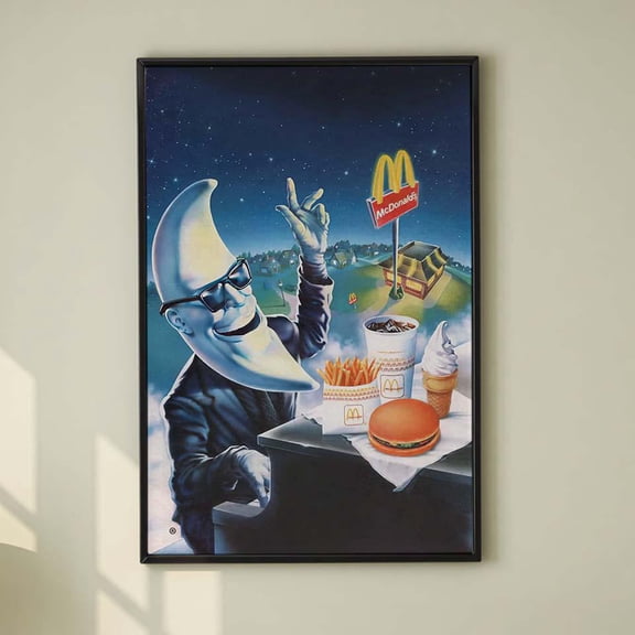 Mcdonalds Moon Man Mac Tonight Poster, Minimalist Unique Home Decor