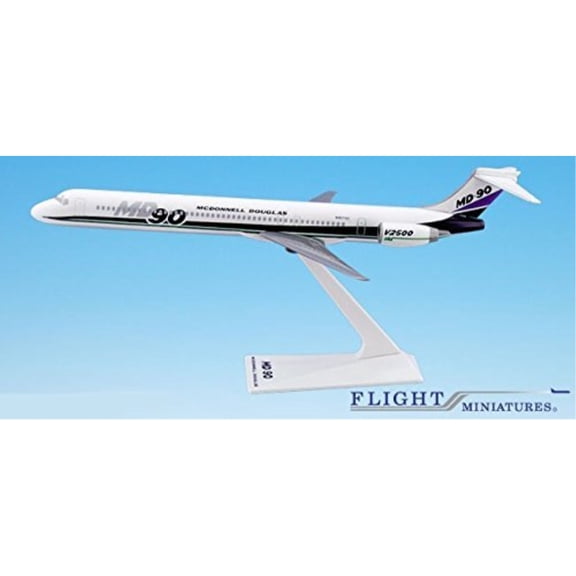 mcdonnell douglas demo md-90 airplane miniature model plastic snap-fit 1:200 part# amd-09000h-001