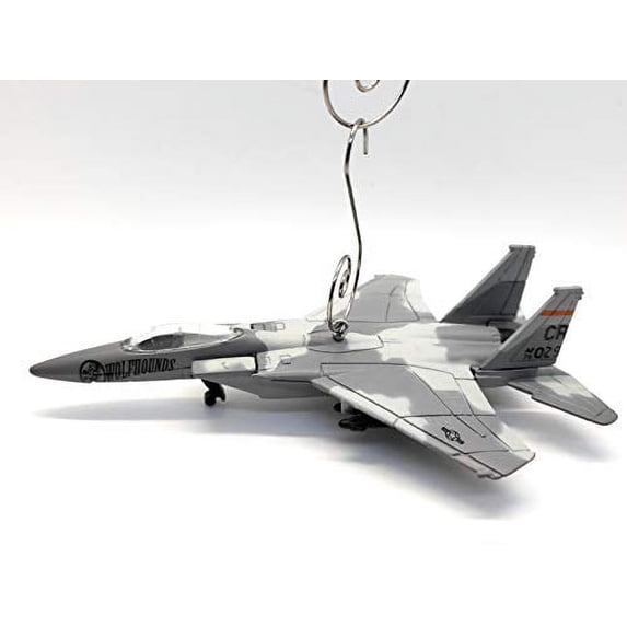 Mcdonnell Douglas F-15 Eagle Aircraft Airplane Custom Christmas Ornament Gray
