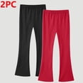 thumbnail image 1 of Mceream 2 Pack Girls Flare Leggings Casual High Waist Bell Bottom Pants Stretchy Bootcut Yoga Pants Full Length School Uniform Pants Licras Para NiñAs 3-14 Years, 1 of 7