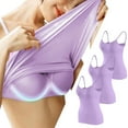 thumbnail image 1 of Mceream 3 Pack Womens Cotton Tank Tops with Built In Bra Camisole Adjustable Strap Yoga Shirts with Shelf Bra for Workout Breathable Sport Underwear Vest, 1 of 4