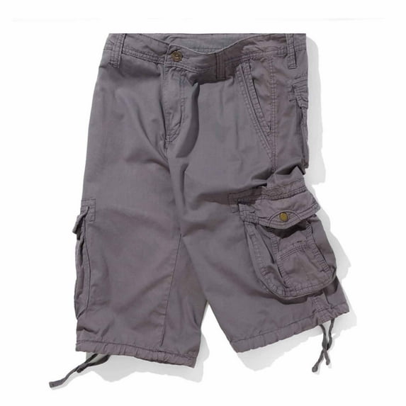 Mceream Athletic Shorts for Men with Zipper Pockets And Elastic Waist Drawsting Running Workout Shorts Casual Lightweight Quick Dry Gym Hiking Basketball Shorts Gray XL