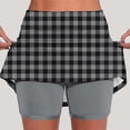 thumbnail image 1 of Mceream Athletic Skirt with Leggings Plus Size High Waist Tummy Control Tennis Skirted Leggings Lightweight Yoga Leggings Shorts Printed Golf Workout Skort with Pockets Joggers Black L, 1 of 6