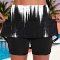thumbnail image 1 of Mceream Athletic Skirt with Leggings Plus Size High Waist Tummy Control Tennis Skirted Leggings Lightweight Yoga Leggings Shorts Printed Golf Workout Skort with Pockets Joggers Dark Blue XXL, 1 of 7
