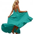 thumbnail image 1 of Mceream Backless Cami Dresses for Women Cotton Linen Summer Sleeveless Spaghetti Strap Beach Maxi Dress Loose Flowy Vacation Long Sundress with Back Tie Vestidos De CóCtel Para Mujer Sky Blue S, 1 of 6