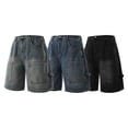 thumbnail image 1 of Mceream Baggy Jean Shorts Men Y2K Loose Fit Vintage Wide Leg Streetwear Hip Hop Casual Denim Shorts with Pockets Casual Fashion Summer Cargo Shorts Blue S, 1 of 7