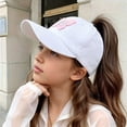 thumbnail image 1 of Mceream Baseball Cap for Girls Lightweight Cute Print Sun Protection Hat Sun Cap Adjustable Summer Breathable Visor Cap Hiking Travel 2-10 Years, 1 of 5